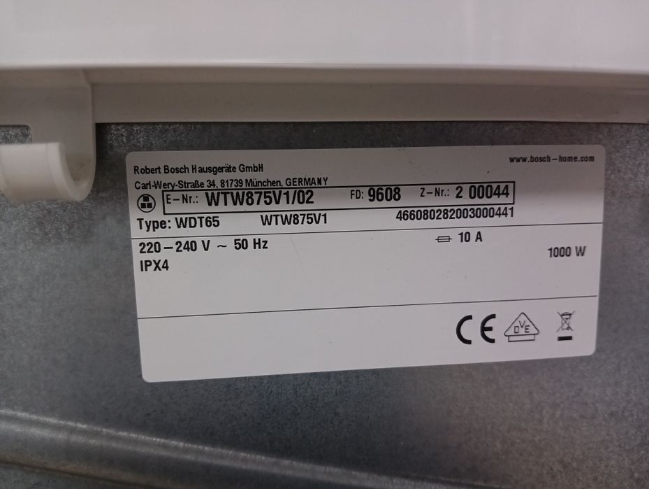 Сушилня с термопомпа Бош Bosch Serie 8 A+++ 8кг 2 години гаранция!