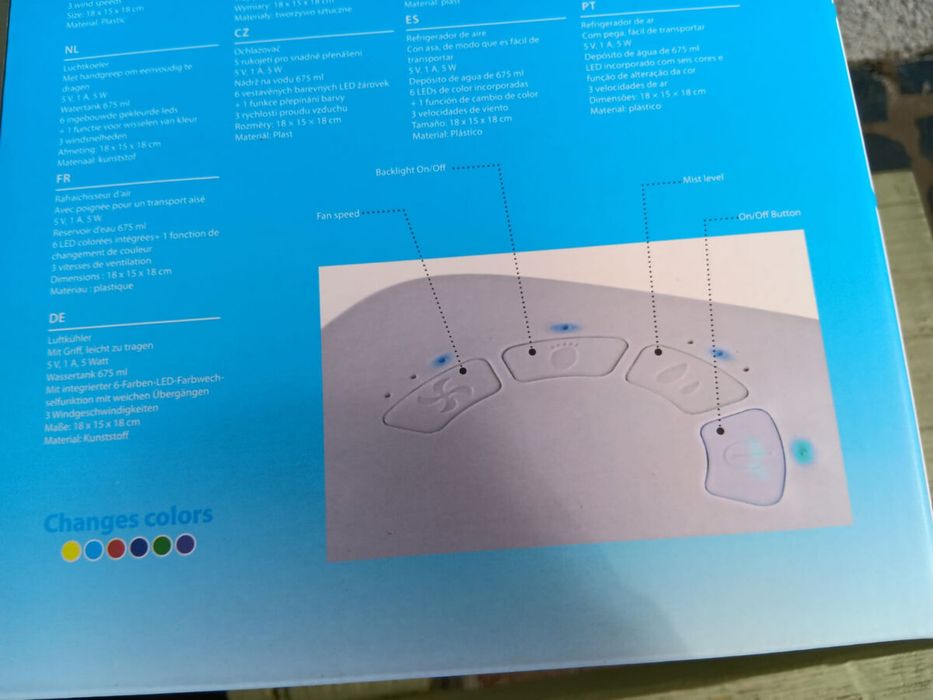 Преносим мини охладител с водна пара и лед