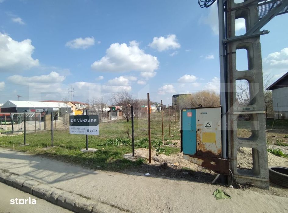 Teren intravilan, 1275 mp, 12,5 m deschidere, strada Potelu