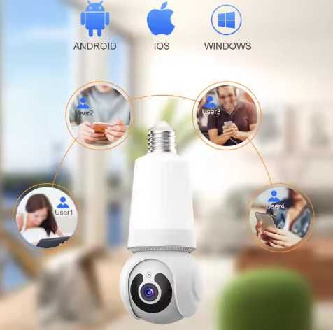 Verto Q26-H V380 Full HD лампа камера 3MP wifi cctv камера Snow Man