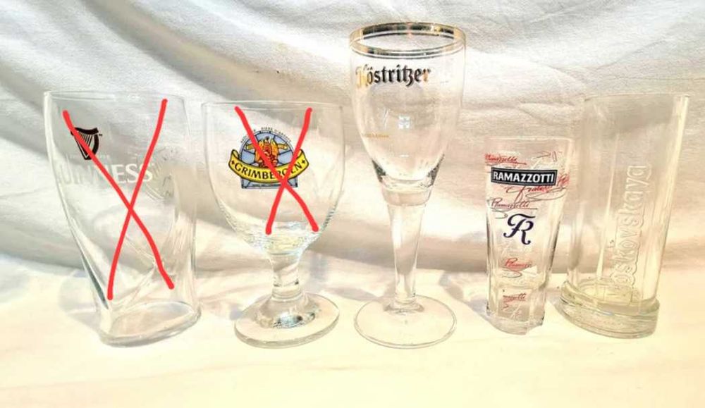 Различни чаши за бира 0,2мл, 0,4мл, 0,5мл.