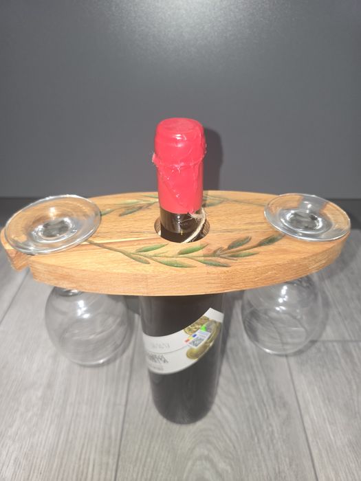 Suport sticla vin și pahare