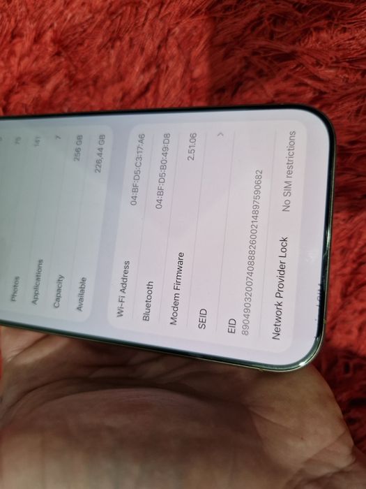 -Iphone 16Pro Max ca Nou 256Gb 8Ram Desert Titanium ireprosabil Bat-96%-261 cicluri incarcare nici un semn de uzura doar telefonul poze reale doar tel