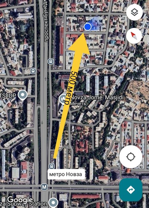 Шахар марказида Новза метрога 500 метр Якин жойда жойлашган 6 сотих Уй