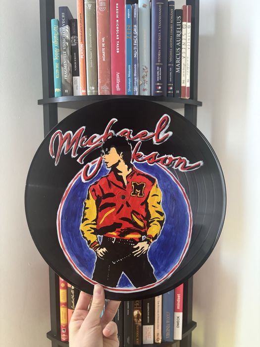 Disc de vinil pictat manual - Michael Jackson