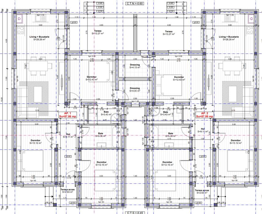 Duplex premium pe parter | 3 dormitoare | 322 mp teren