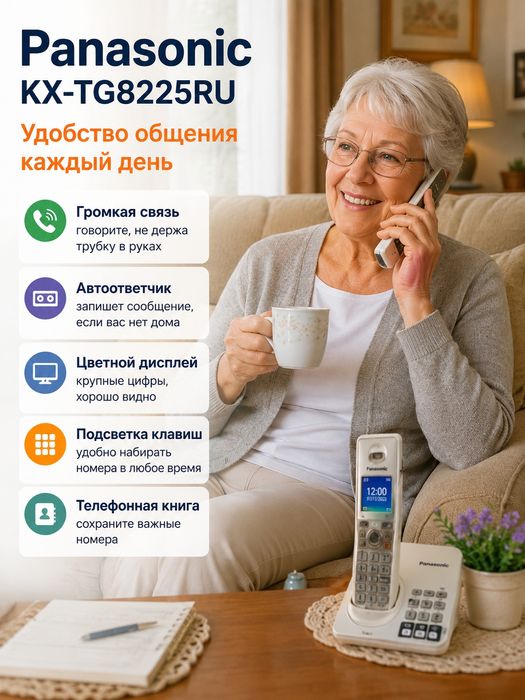 Радиотелефон Panasonic с автоответчиком