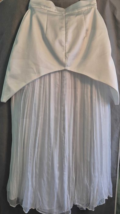 Rochie-compleu matase alb