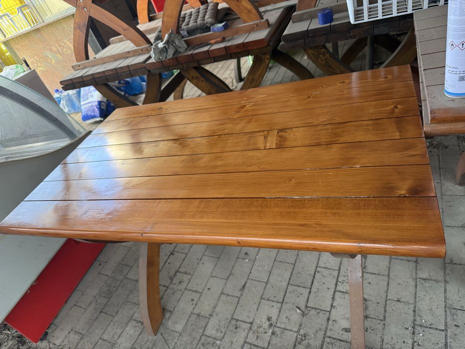 Mese grădina Lemn Masiv (Lungime 1,30cm-Latime 80cm)
