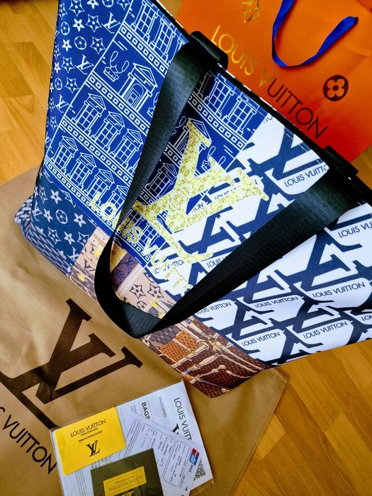 Geanta damă Louis Vuitton Maxy, material textil,saculet, etichetă