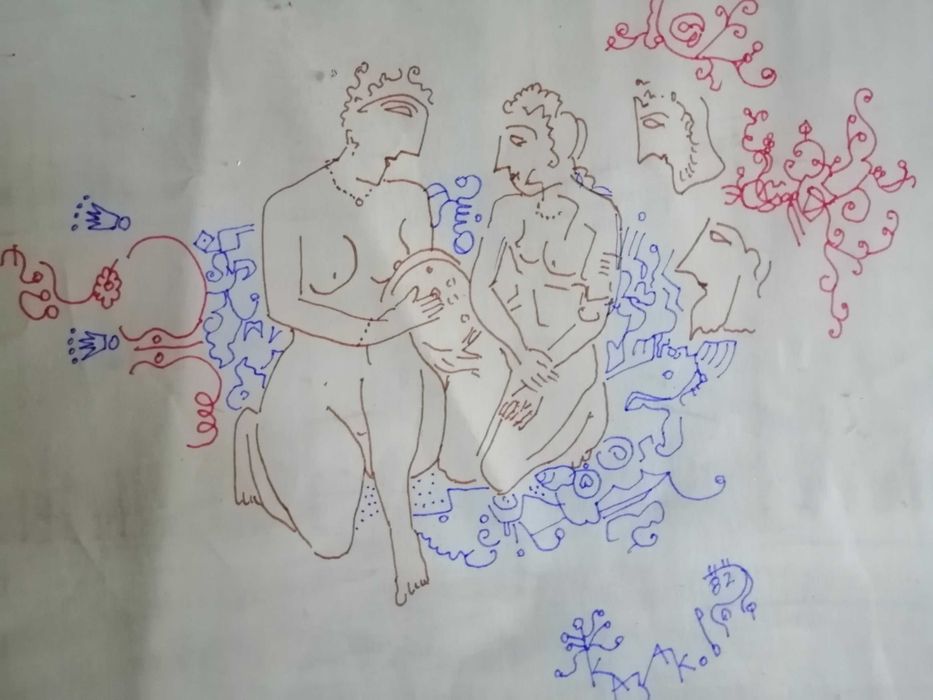 Голяма цветна композиция.