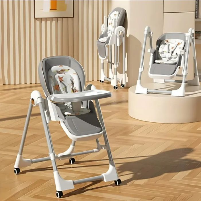 Детский стульчик для кормления Kidilo с функцией качели