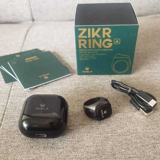 Zikr Smart Aluminum Tasbih Ring 18mm Black