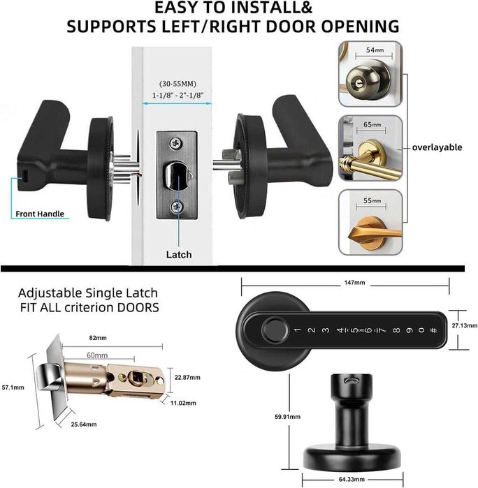 Maner Smart Amprenta+ Cifru+ App , de interior, REDUS de la 390RON