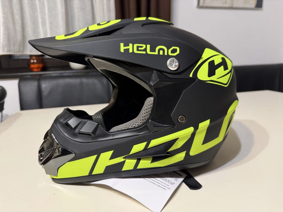 Casca moto cross atv + ochelari , marime 52-59 cm , NOU