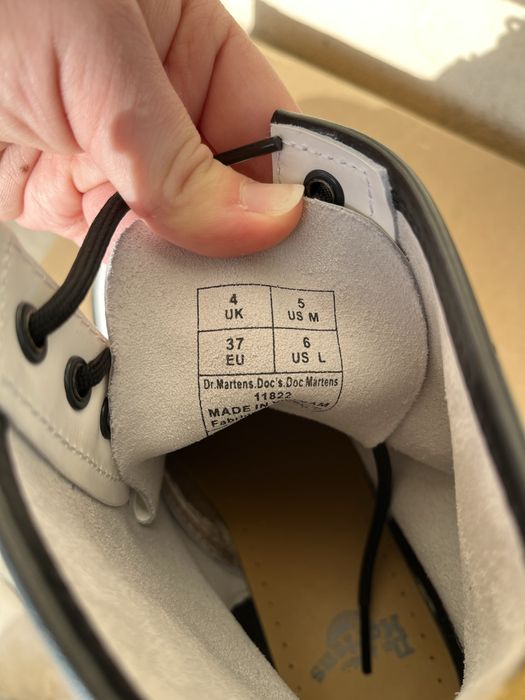 Ghete Dr Martens 1460 white smooth