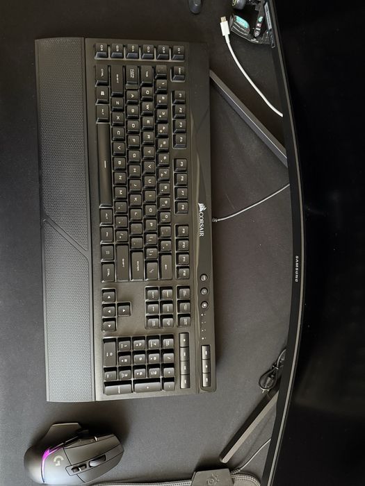 Tastatura gaming Corsair K55, iluminare RGB,