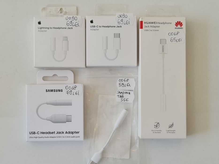 Adaptor jack aux lightning type c apple iphone samsung huawei original