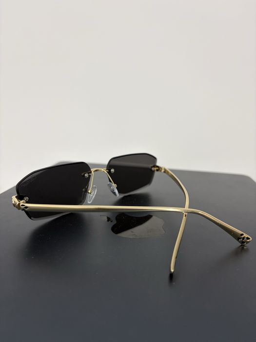 Ochelari de soare dama, Cartier, Negru/Auriu