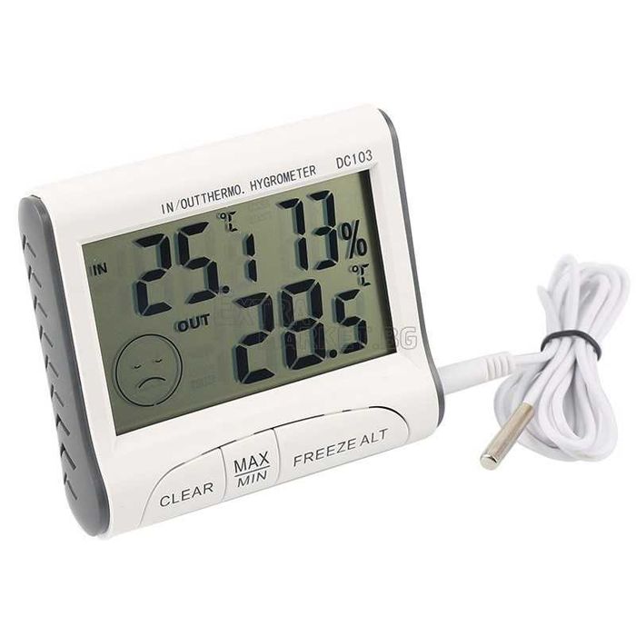 Термометър с влагомер 3 в 1