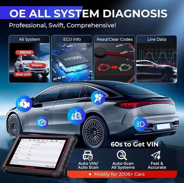 AUTEL MK900-TS BT ORIGINAL - Interfata, Diagnoza Auto 2026 NOU*