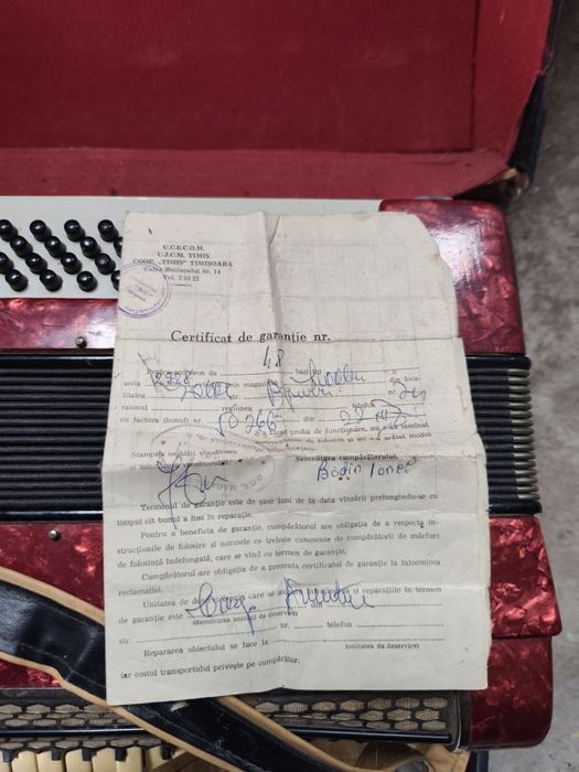 Acordeon Timiș 48 basi