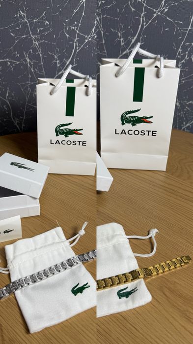 Bratara Lacoste silver/gold barbati cu accesorii