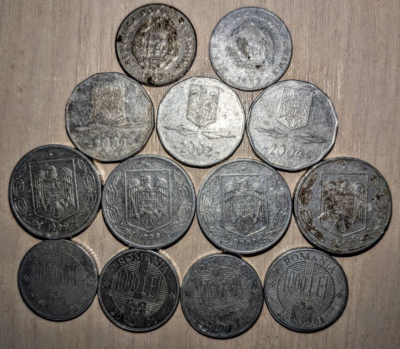 Monede vechi România 1960, 1982, 1999, 2000, 2001, 2002, 2004