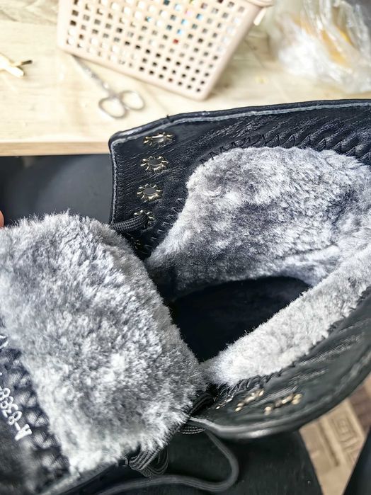 Кожаные зимние берцы. Унисекс.