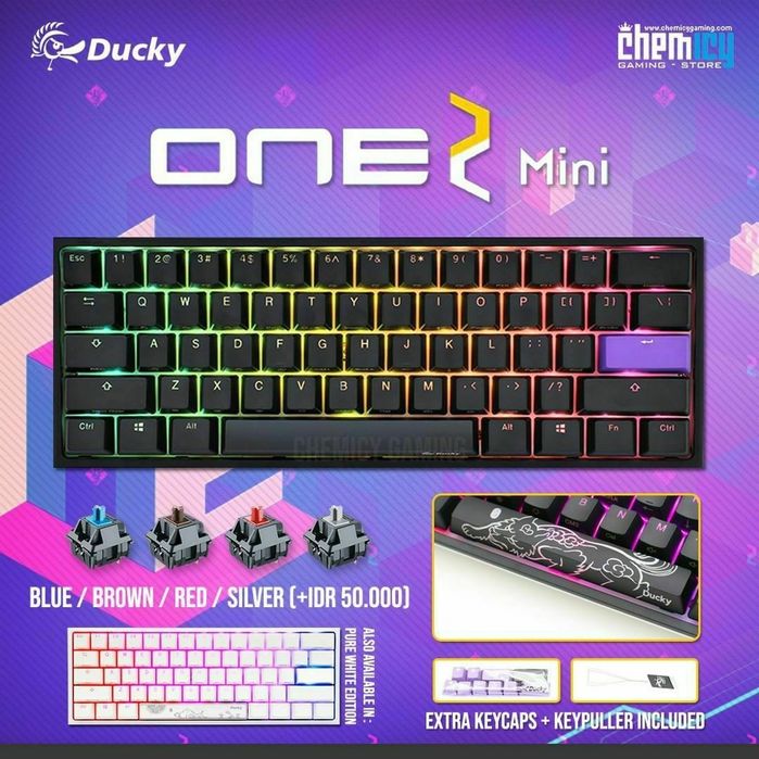СКИДКА! Ducky One 2 Mini Механическая Клавиатура (свитчи cherry blue)