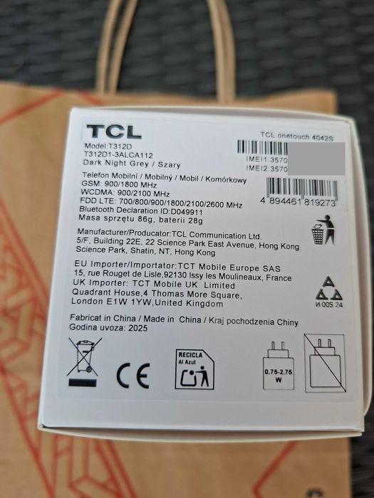 TCL OneTouch 4042S – чисто нов, запечатан