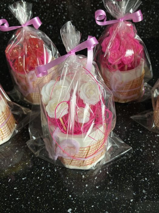 8-ми Март.Сапунени цветя в кашпи.