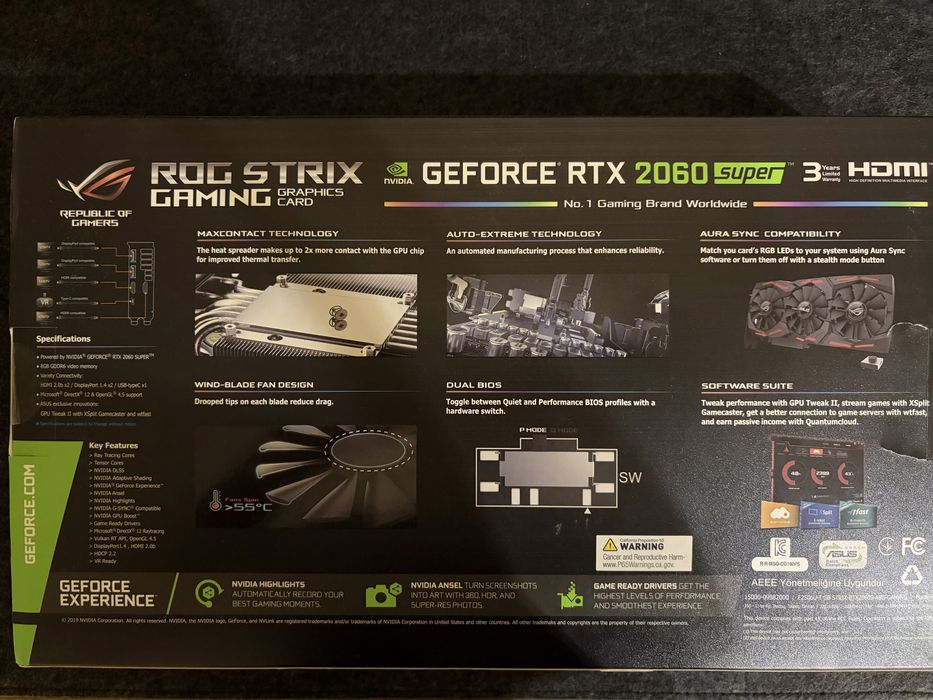 Видеокарта “Asus Rog Strix RTX2060 Super Advanced Edition