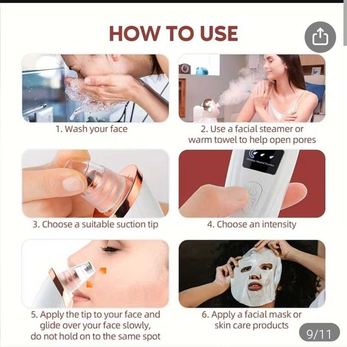 Vacuum pentru punctele negre / Set curatare faciala