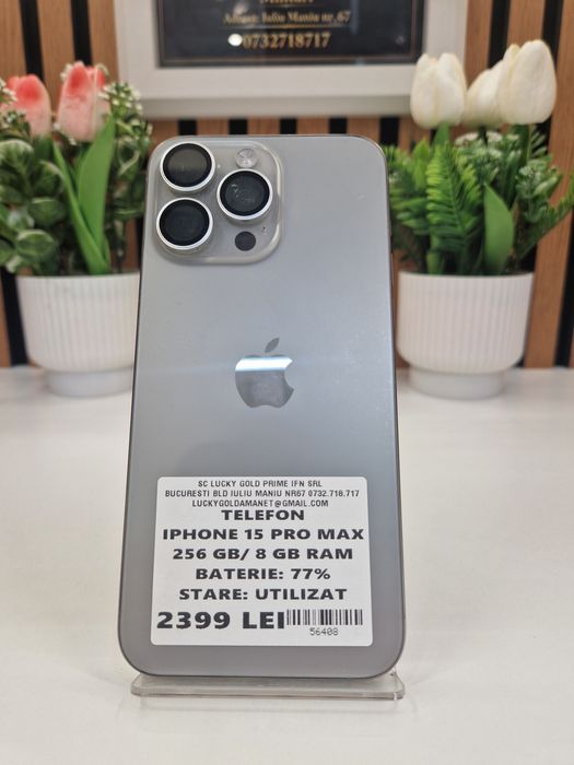 Iphone 15 Pro Max 256GB / 8GB RAM 77% Baterie Garantie! #56408