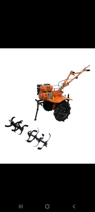 Вспахиваю огород культиватором