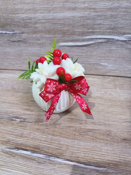 Коледни сапунени букети