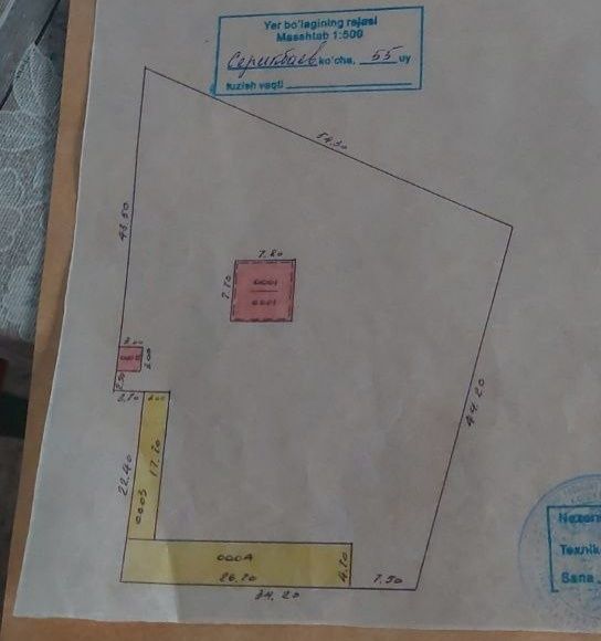 Продается участок под строительство 37 соток Тузель Яшнабадский р-н