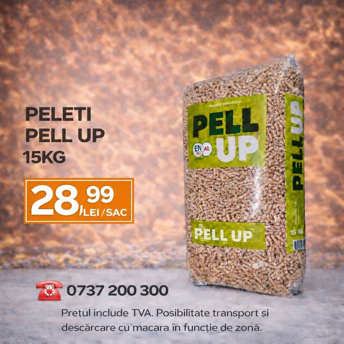 Peleti HS Timber- PELLUP - PELL UP 15 KG - Descărcare macara