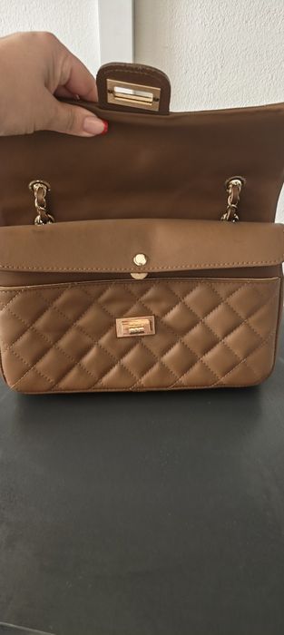 Geanta maro deschis piele naturala