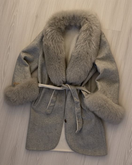 Palton Alpaca Gri