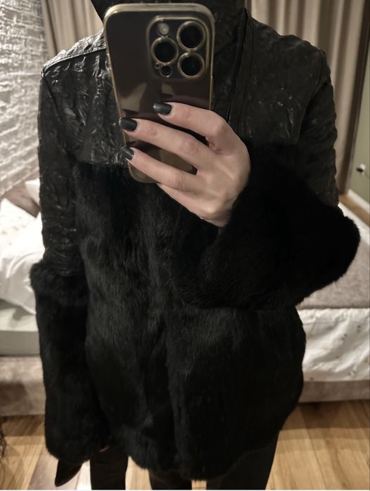 Enigma studio палто естествен косъм намаление