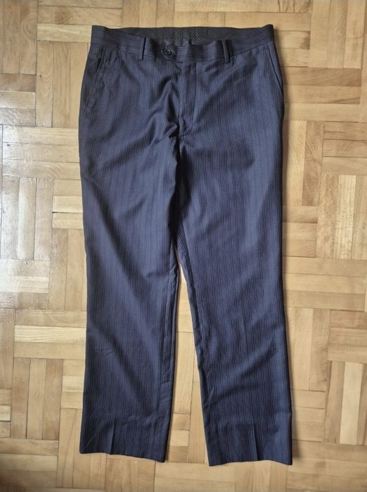 Pantaloni de Lux Via V. Veneto, Dungi (Pinstripe), Lână - W33