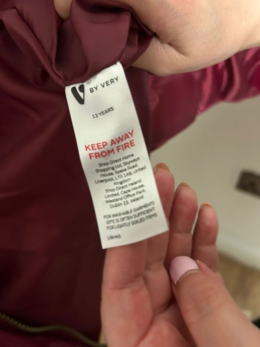 Червено зимно яке за момиче