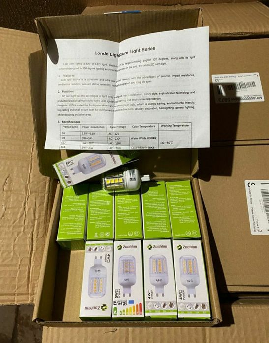 Becuri cu led 4 w noi in cutie nefolosit exact ca in poze pret per buc