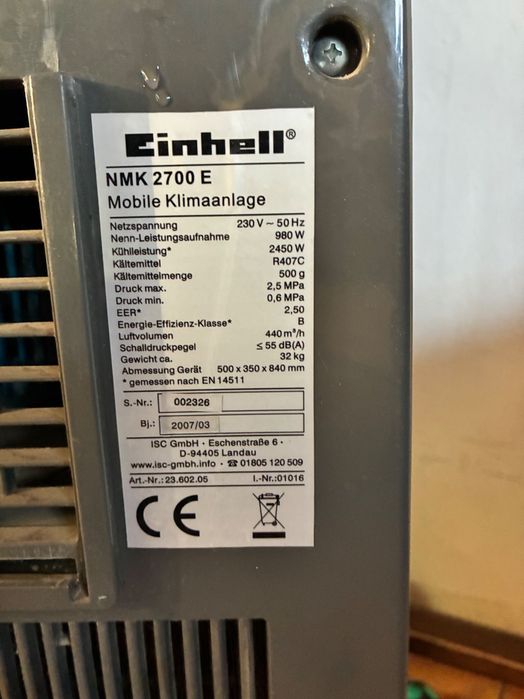 Aer condiționat portabil Einhell