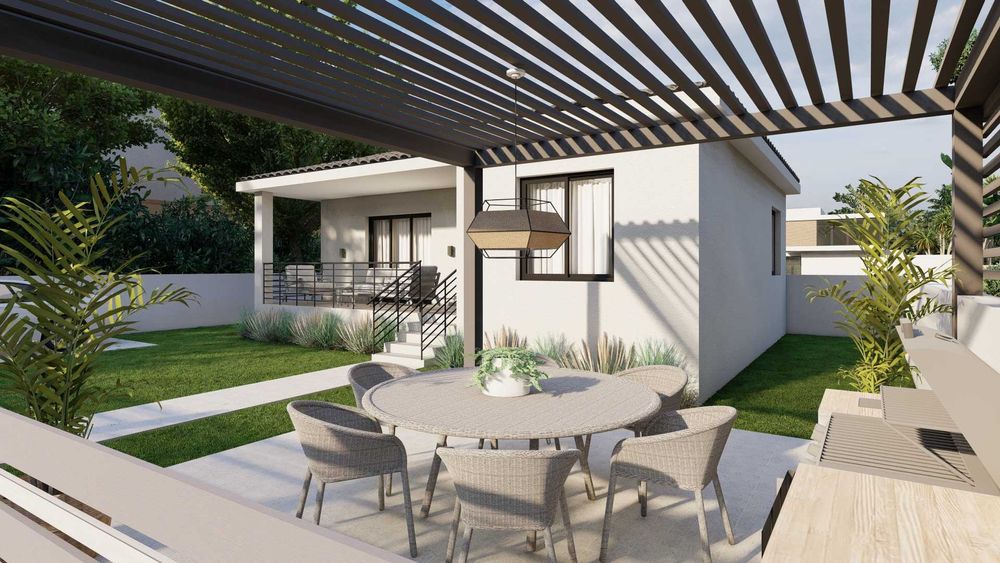 Продава се парцел с площ 260 м2 заедно с построяване на къща до ключ в Аспровалта, Гърция