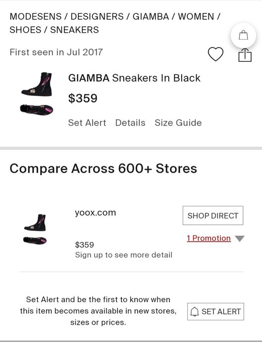 Сникърси GIAMBA. Номерация 38