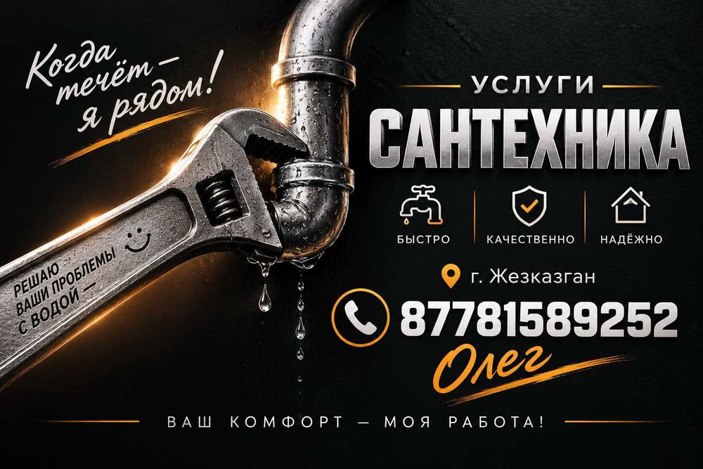 Услуги сантехника .Олег