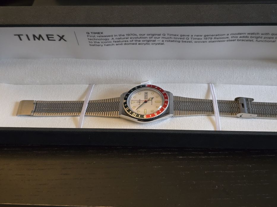 Timex Q Reissue Quartz, 38mm, Stainless Steel